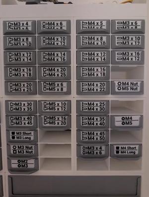 Labels for Modular Shelving System   