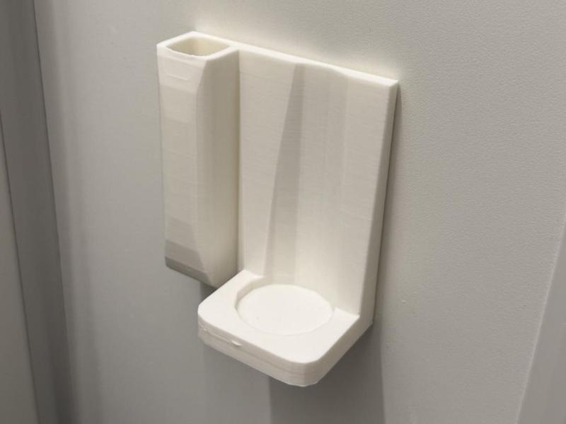Toothbrush and toothpaste holder