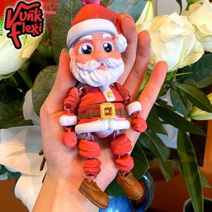 Christmas Santa Claus MultiColor Flexi Print-In-Place + figure & keychain