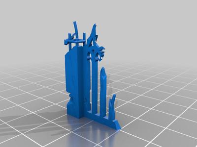 25mm Basing Test - Broken Gothic Wall