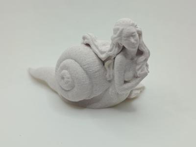 Mermaid on Snail – Fairytale Decoration