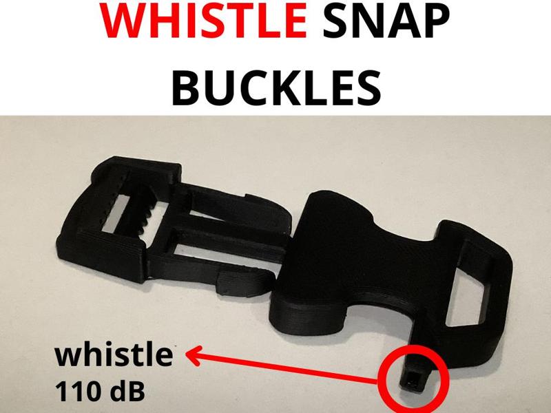 Snap buckles with whistle 2 cm - 2,5 cm