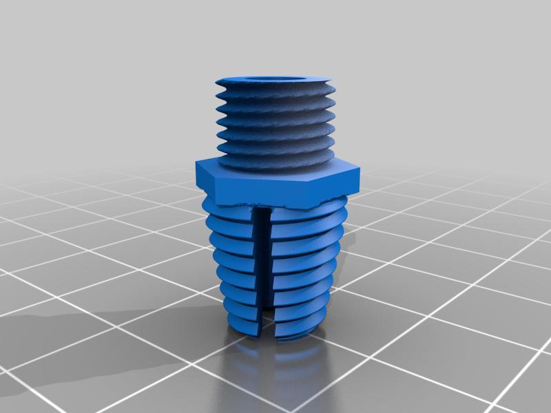shortened Tapered thread bowden coupling 