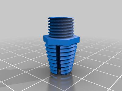 shortened Tapered thread bowden coupling 