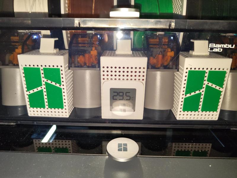 AMS Silica Gel Box Bambulab with Xiaomi LYWSD03MMC