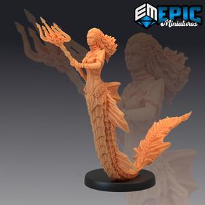 Siren Warrior / Mermaid with Trident / Merfolk