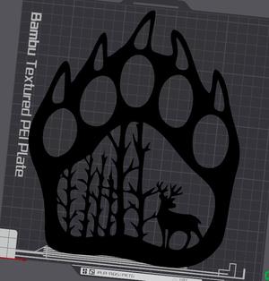 Paw dear forest