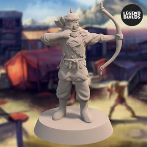 Empire of Jagrad Archer - Pose 2 - 3D printable miniature - STL file