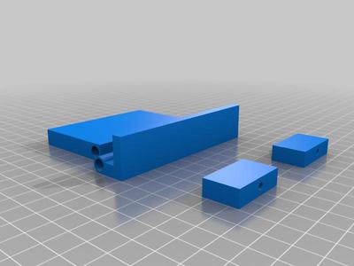 Schanier hinten für Karo SCX10 + distanzklötze zur umsetzung der Stoßstange