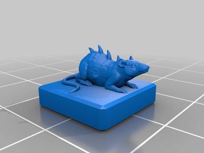 Giant Rat on small base (half-inch)