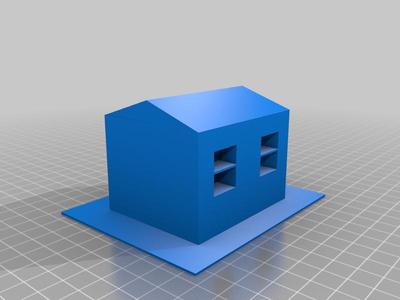 Haus mit überstehendem Boden 