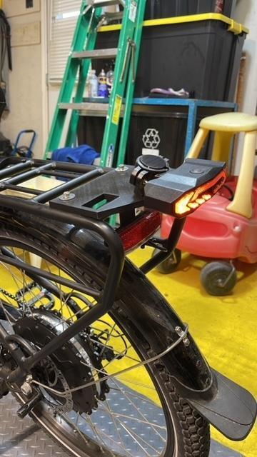 RAD POWER BIKE REAR RACK LIGHT MOUNT