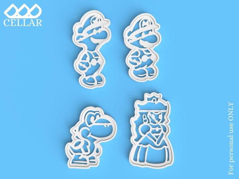 Video Game Inspired Cookie Cutters & Stampers - ALL-STAR - Set 1