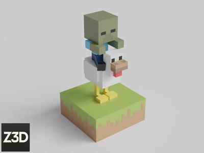Minecraft Chicken Jockey (AMS Optional)