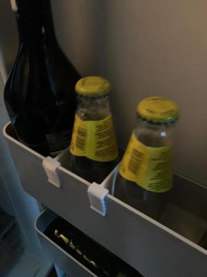 Bottle separator, for caravan or camper van fridge.   