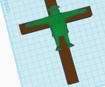 crucified shrek for rearview mirror
