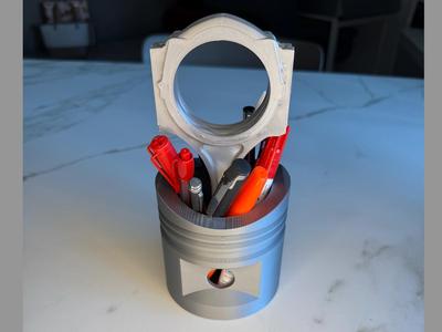 Piston Pen Holder Desk Organizer