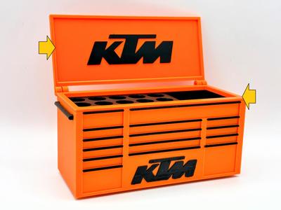 Lid - KTM motorcycle inspired toolbox desk pen