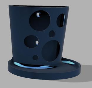 pencil cup with tray wall mounted