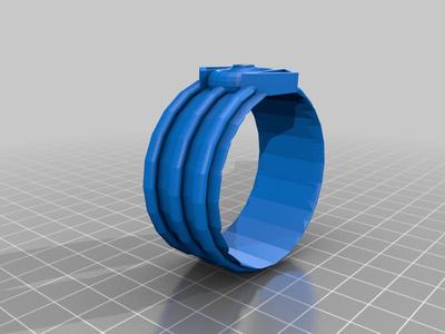 Indigo lantern ring