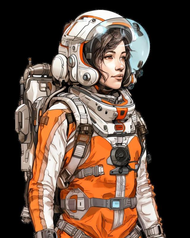 women in space suite huforge