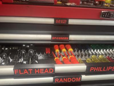 Milwaukee toolbox clip on labels