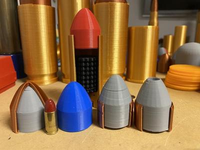 Auto Loading Pistol Cartridge, Straight Wall, Rimeless 3/4 section