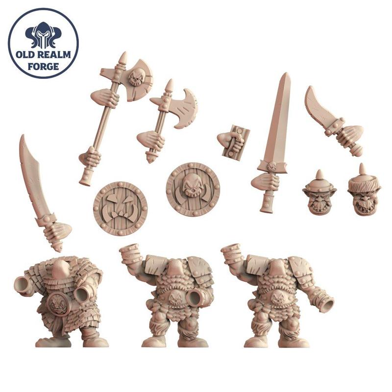 Free Miniatures - Old School Modular Orc Warriors Set 1