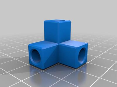 3-Way Corner Bracket for 1/4" Dowel Rod