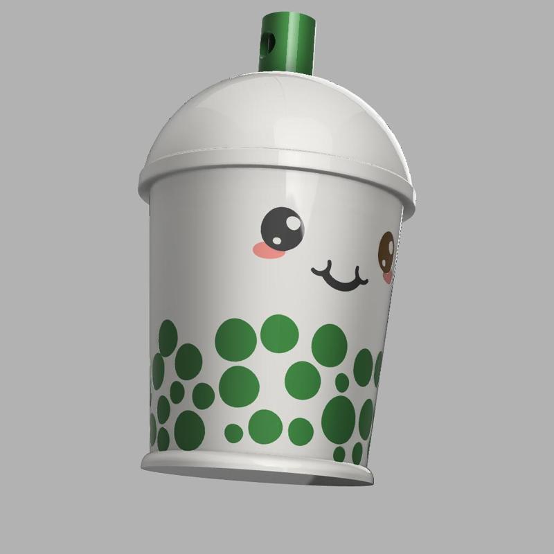 KAWAII STYLE, BOBA TEA, KEYCHAIN, #3 CHUBBY SMILE