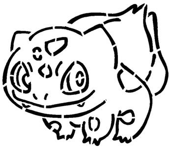 Bulbasaur stencil 2