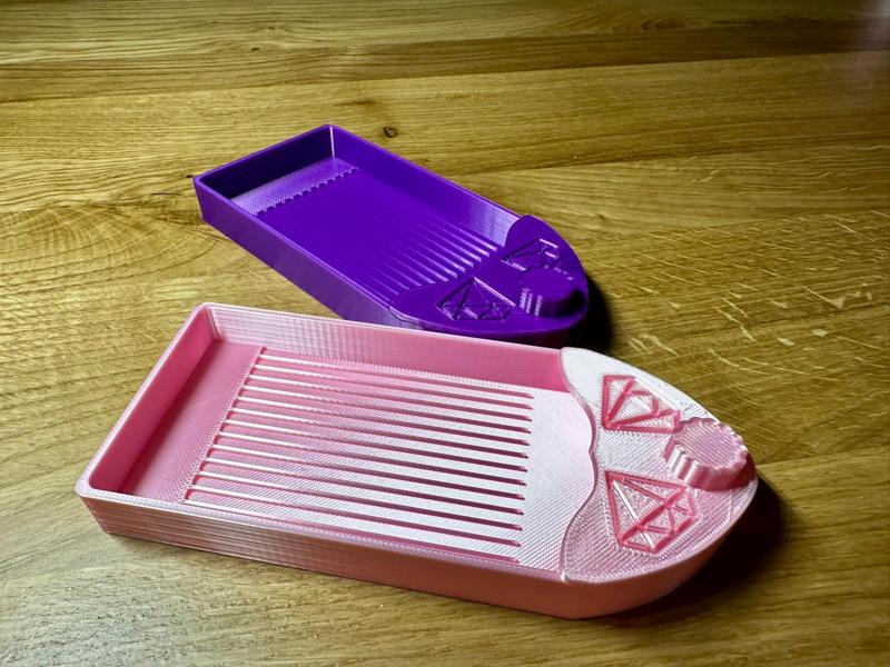 Diamond Painting tray with plateau and a knob