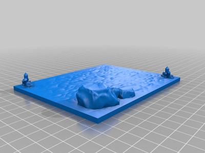 Blank snow bases for wargaming (Kings of War)