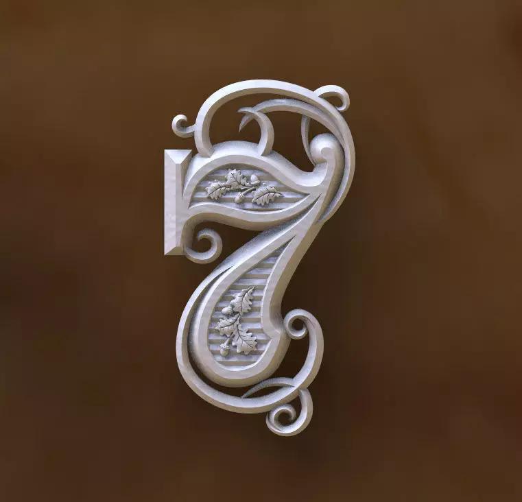 number 7 ornate seven