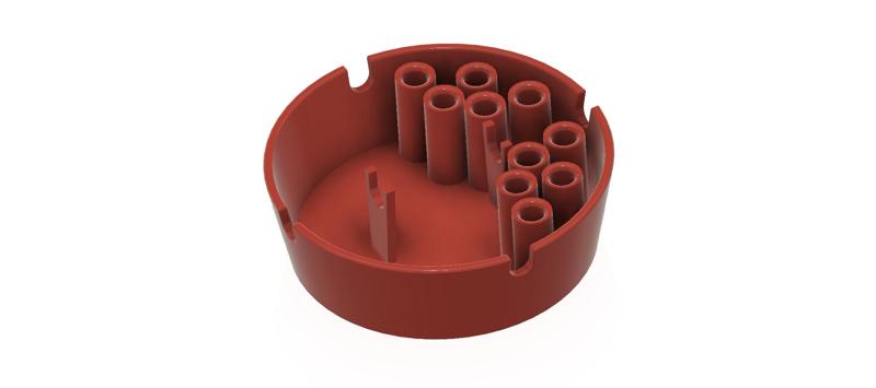 Cigarette Smoking Cups Ashtray Tobacco Holder with 8pcs cigarette storage hole 3d-print and cnc
