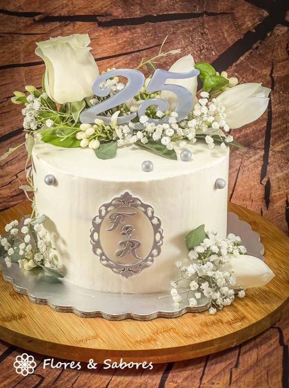 25th Wedding Anniversary Cake Decorations