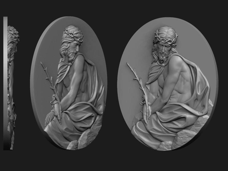 Pensive Christ Medallion