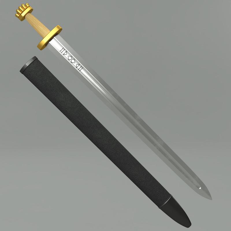 Senua’s Saga Hellblade II Senua spatha sword and scabbard. Video game, props, cosplay