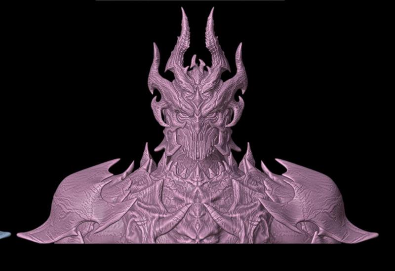 Lost Ark Video Kamen Character Bust and Head for 3d printing