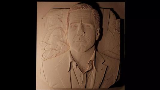 Steve Carell CNC 3d Print High Relief Sand Casting