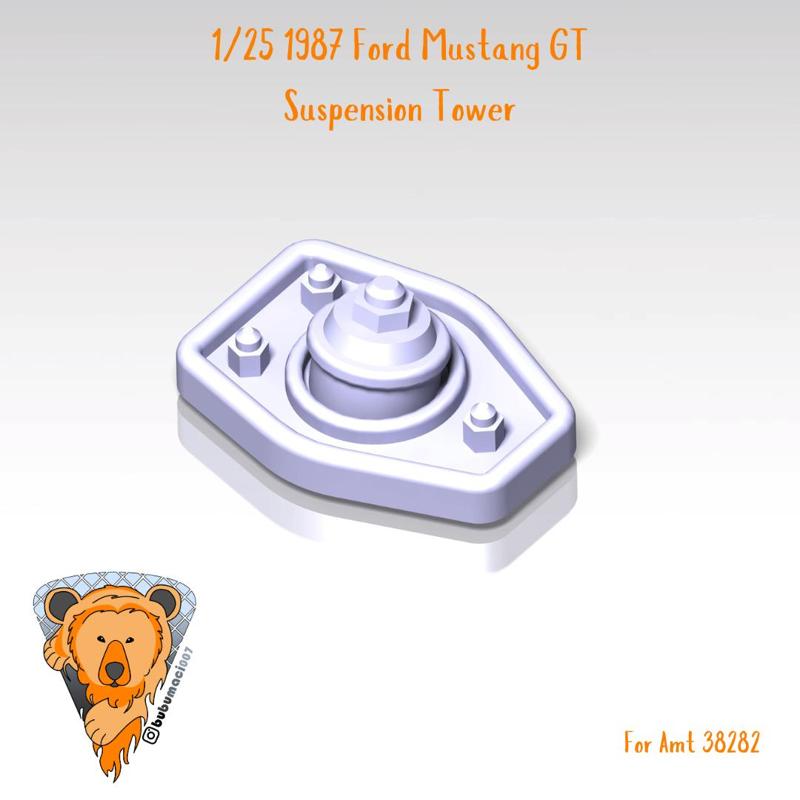 AMT 1/25 1987 Ford Mustang GT, front shock tower upgrade