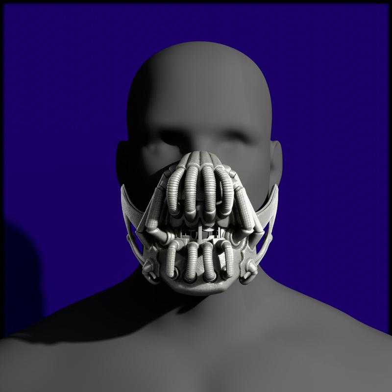 Bane Mask 3D Model - Dark Knight Rises Cosplay Prop