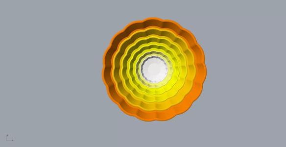 Children Chrysanthemum flower ceramic plate 3d model