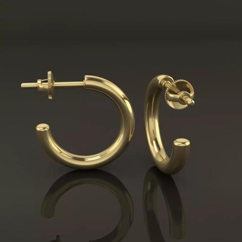 Earring Hoop Rope Opened Back 15mm Width Inside