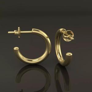 Earring Hoop Rope Opened Back 15mm Width Inside