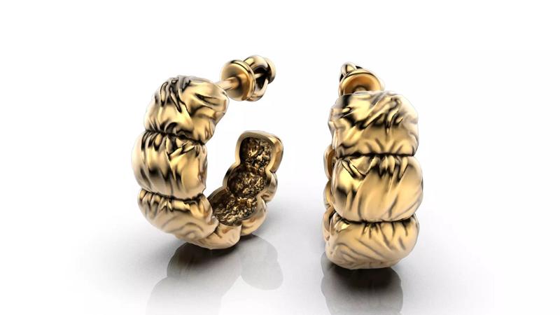 Fashion Down Jacket Earring stud E26