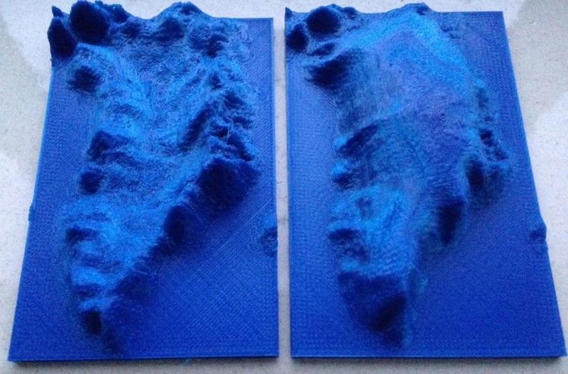 Greenland relief model