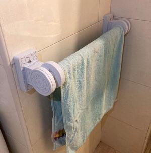 Bathroom pole hanger