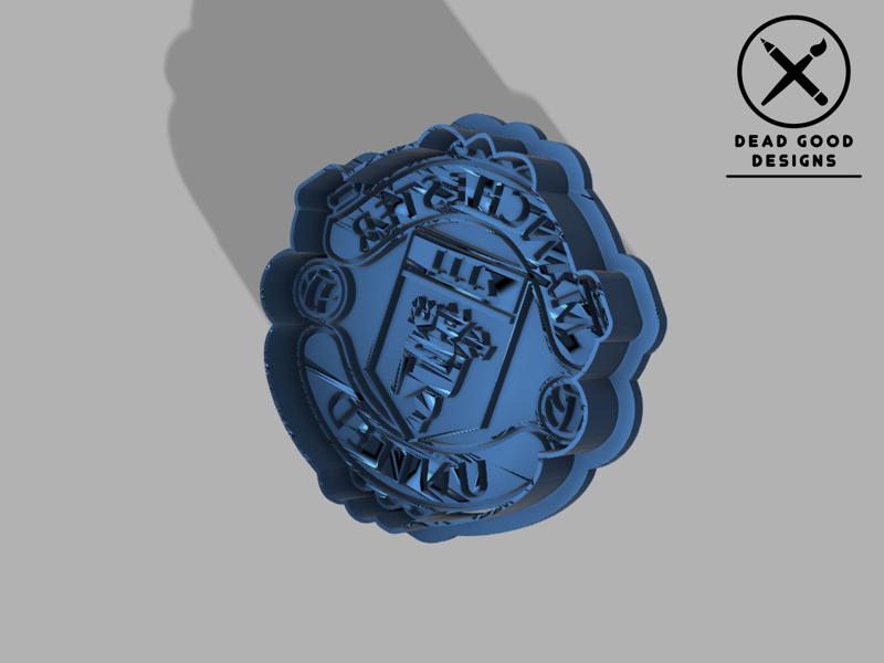 Manchester United Badge FONDANT AND COOKIE CUTTER and Stamp FOR BAKING