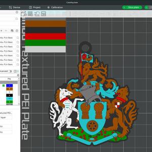 National League Altrincham keychain badge color printable and renderable